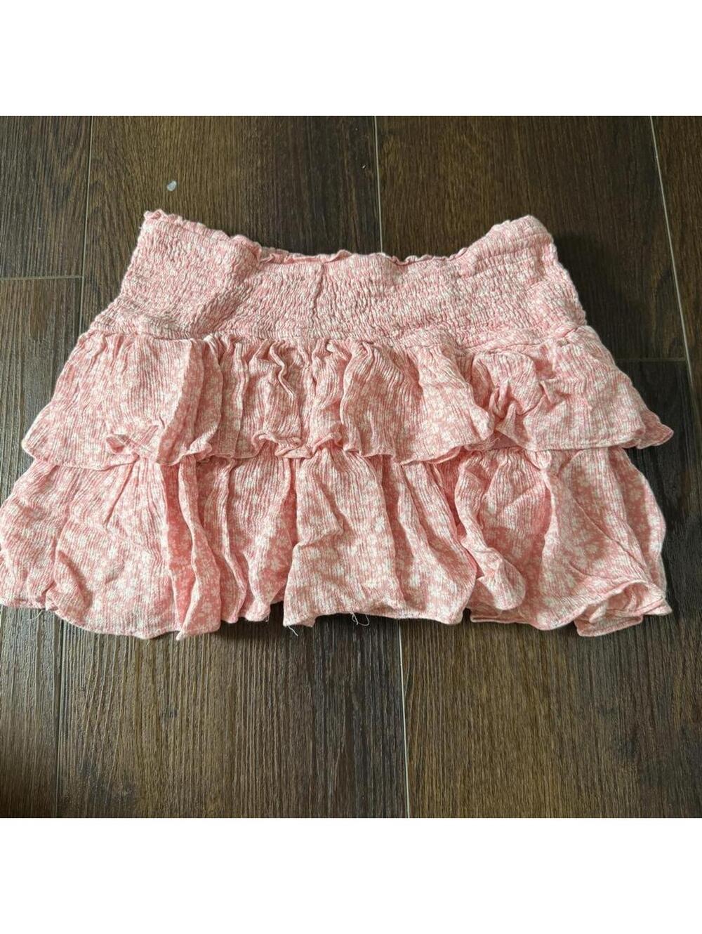Women's Pink and Multi Skirt